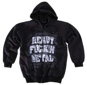 HEAVY FUCKIN METAL - pánska mikina na zips
