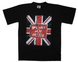 PUNKS NOT DEAD na U.K. zástave - pánske tričko
