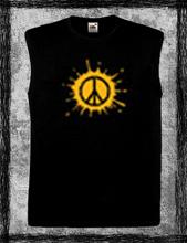 PEACE - čierne pánske tričko bez rukávov
