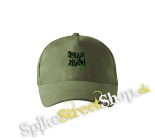 BILLIE EILISH - Painted Graffiti Logo - olivová šiltovka army classic