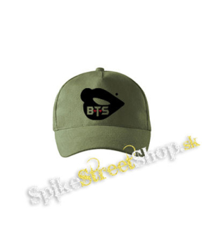 BTS - BANGTAN BOYS - Lips - olivová šiltovka army classic