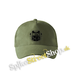 BTS - BANGTAN BOYS - Logo Design - olivová šiltovka army classic