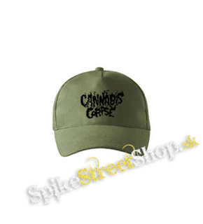 CANNABIS CORPSE - Logo - olivová šiltovka army classic