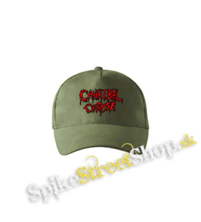 CANNIBAL CORPSE - Old School Bloody Logo - olivová šiltovka army classic
