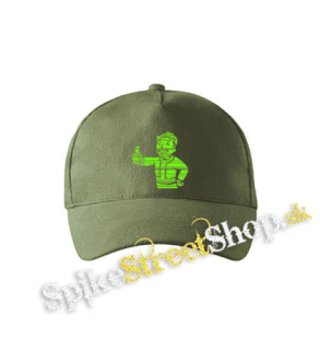 FALLOUT - Vault Boy Green Vintage - olivová šiltovka army classic