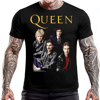 QUEEN - Colour Poster - čierne pánske tričko