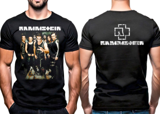 RAMMSTEIN - Band Colour Poster - čierne pánske tričko