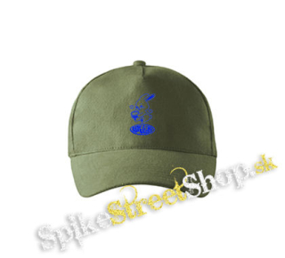NEWJEANS - Logo & Bunny - olivová šiltovka army classic