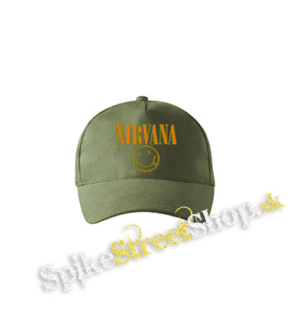 NIRVANA - Big Smile Motive 2 - olivová šiltovka army classic