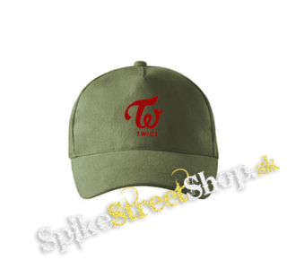 TWICE - Red Logo - olivová šiltovka army classic