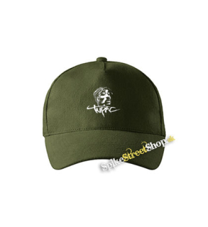 2 PAC - Portrait & Name - zelená šiltovka vo farbe "military green"