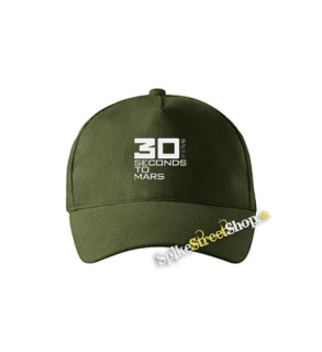 30 SECONDS TO MARS - Big Logo - zelená šiltovka vo farbe "military green"