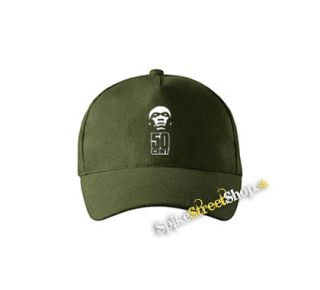 50 CENT - Logo Portrait - zelená šiltovka vo farbe "military green"