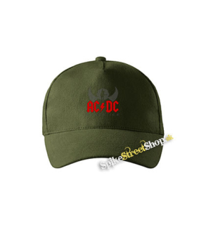 ACDC - Black Ice Angus Silhouette - zelená šiltovka vo farbe "military green"