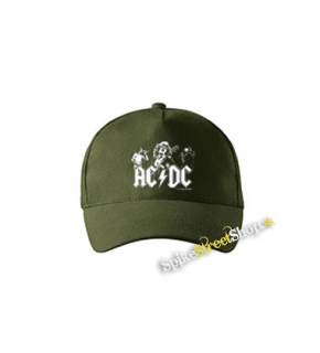 ACDC - Let There Be Rock - zelená šiltovka vo farbe "military green"