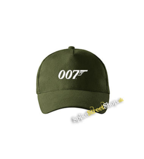 AGENT JAMES BOND 007 - Symbol - zelená šiltovka vo farbe "military green"