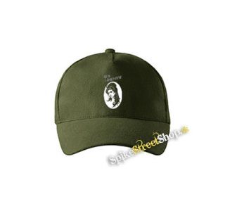 AMY WINEHOUSE - Portrait - zelená šiltovka vo farbe "military green"