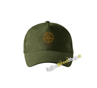 BAPHOMET - In Nomine Dei - zelená šiltovka vo farbe "military green"