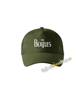 BEATLES - Logo Vintage - zelená šiltovka vo farbe "military green"