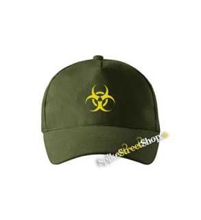 BIOHAZARD - Znak - zelená šiltovka vo farbe "military green"