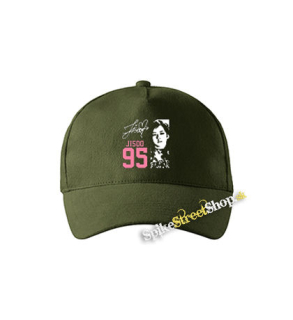 BLACKPINK - Jisoo 95 Signature Portrait - zelená šiltovka vo farbe "military green"
