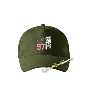 BLACKPINK - Lisa 97 Signature Portrait - zelená šiltovka vo farbe "military green"