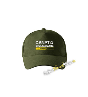 CRYPTOMILIONAIRE - Loading - zelená šiltovka vo farbe "military green"