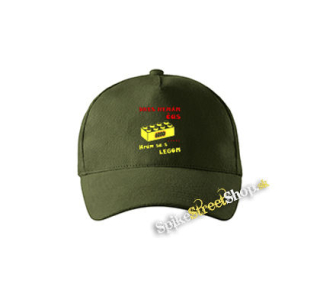 DNES NEMAM CAS HRAM SA S LEGOM - zelená šiltovka vo farbe "military green"