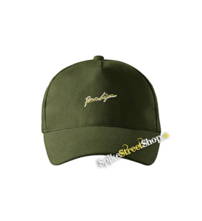 DUA LIPA - Yellow Logo - zelená šiltovka vo farbe "military green"