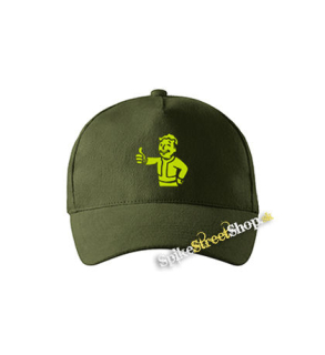 FALLOUT - Vault Boy Green - zelená šiltovka vo farbe "military green"