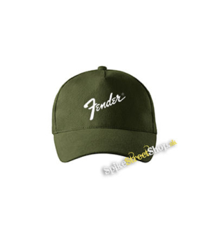 FENDER - Logo - zelená šiltovka vo farbe "military green"