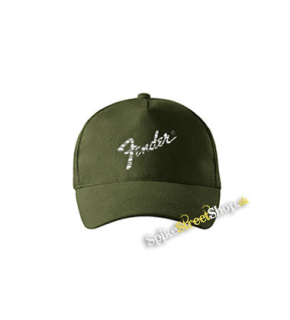 FENDER - Logo Vintage - zelená šiltovka vo farbe "military green"