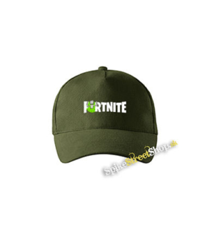 FORTNITE Season 7 - Rick Sanchez Logo - zelená šiltovka vo farbe "military green"