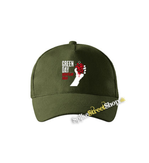 GREEN DAY - American Idiot - zelená šiltovka vo farbe "military green"