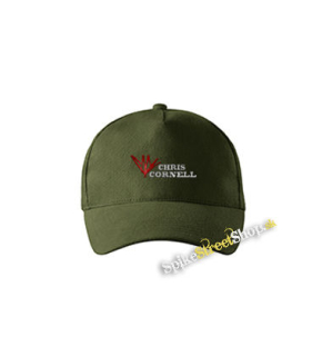 CHRIS CORNELL - Logo - zelená šiltovka vo farbe "military green"