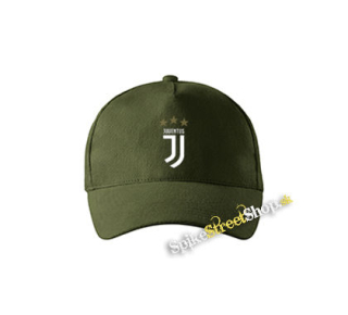 JUVENTUS FC - Logo Motive 2 Gold Star - zelená šiltovka vo farbe "military green"