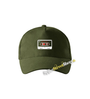 KAZETA RETRO - zelená šiltovka vo farbe "military green"