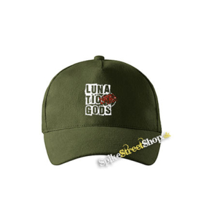 LUNATIC GODS - Logo Lunatic Gods - zelená šiltovka vo farbe "military green"