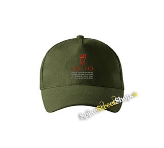 MOR HO - zelená šiltovka vo farbe "military green"