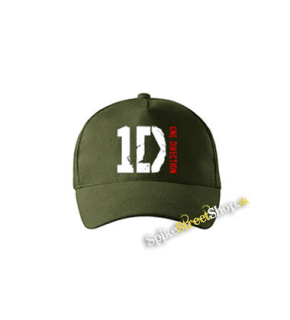 ONE DIRECTION - Red Logo - zelená šiltovka vo farbe "military green"