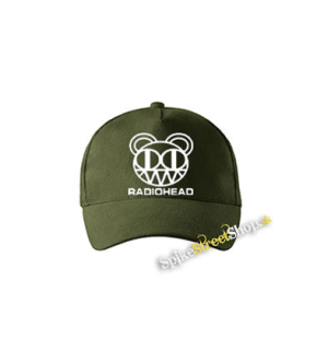 RADIOHEAD - Logo - zelená šiltovka vo farbe "military green"