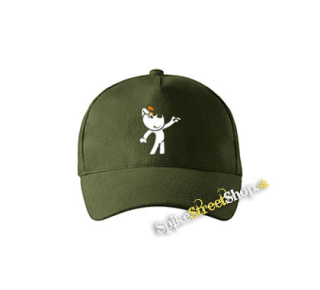 REX - zelená šiltovka vo farbe "military green"