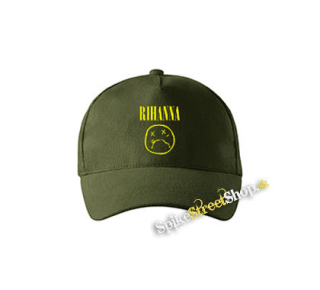 RIHANNA - zelená šiltovka vo farbe "military green"