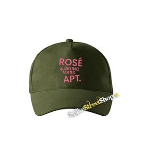 ROSÉ & BRUNO MARS - APT - Pink - zelená šiltovka vo farbe "military green"