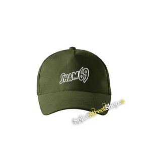 SHAM 69 - Logo - zelená šiltovka vo farbe "military green"