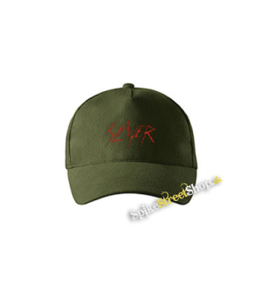 SLAYER - Red Logo Vintage - zelená šiltovka vo farbe "military green"