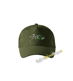 STRAY KIDS - Oddinary Green Logo - zelená šiltovka vo farbe "military green"