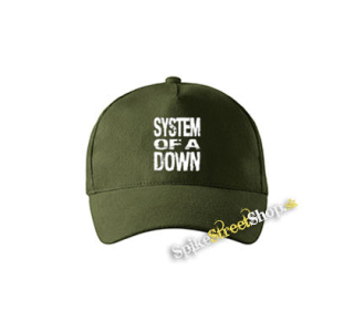 SYSTEM OF A DOWN - Logo - zelená šiltovka vo farbe "military green"