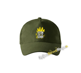 SYSTEM OF A DOWN - Sun - zelená šiltovka vo farbe "military green"