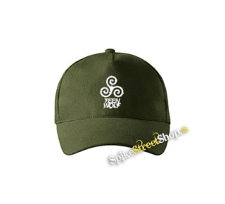 TEEN WOLF - Logo & Crest - zelená šiltovka vo farbe "military green"